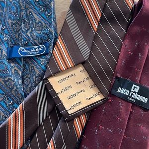 Set of three vintage mens ties.